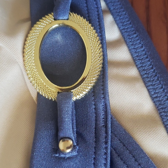 Victoria’s Secret Booster Gold Metal Ring Purple Bottom Bikini Size M - Picture 8 of 13